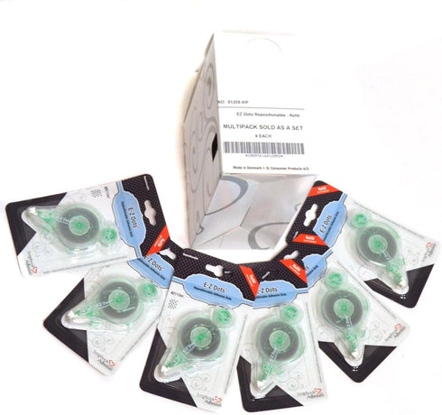 Scrapbook Adhesives by 3L, EZ Dots Repositionable Runner Refill Cartridge, 43 Feet (Pack of 6) (01205-MP)...