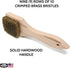 Brass Wire Utility Scrub Brush for Cleaning 9" Hardwood Handle (Made in USA)...