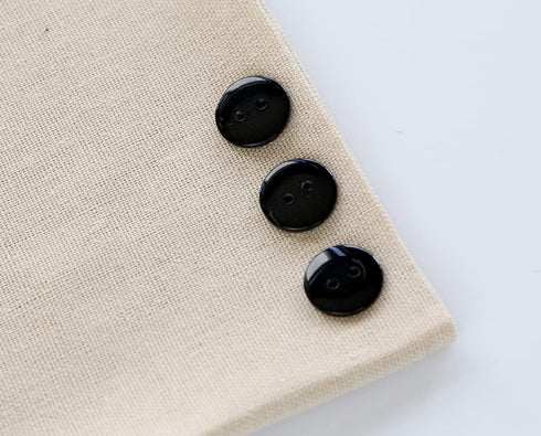 200pcs 5/8 inch (15mm) Black Buttons 2 Holes Resin Button for Sewing and DIY Crafts...