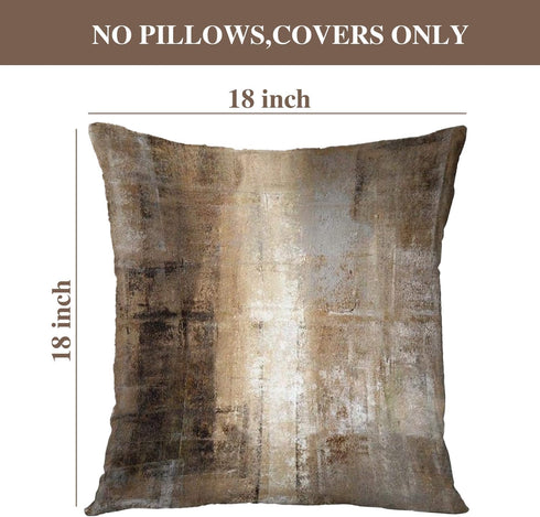 ONELZ Brown Throw Pillows and Grey Throw Pillows Decorative Pillow Covers for Couch Two Sides Printed, Fashion Style Zippered Cushion 18 X 18 Pill...