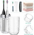 2PCS Travel Toothbrush Case with Cover, Portable Toothbrush Holder Cup Storage Container for Home Bathroom Trip School...