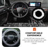 50 PCS Disposable Steering Wheel Cover, Transparent Plastic Steering Wheel Protector with Elastic Band, Universal Clear Steering Wheel Cover, Inte...