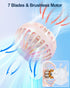 Portable Mini Handheld Fan, Small Personal Hand Held Fan with Base, Cute Design USB Rechargeable Fan for Lash Makeup, Summer Beach Travel Essentia...