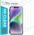 Tech Armor 4 Pack HD Clear Film Screen Protector Compatible for Apple NEW iPhone 14 (2022), iPhone 13 and iPhone 13 Pro (2021) 5G 6.1 Inch...