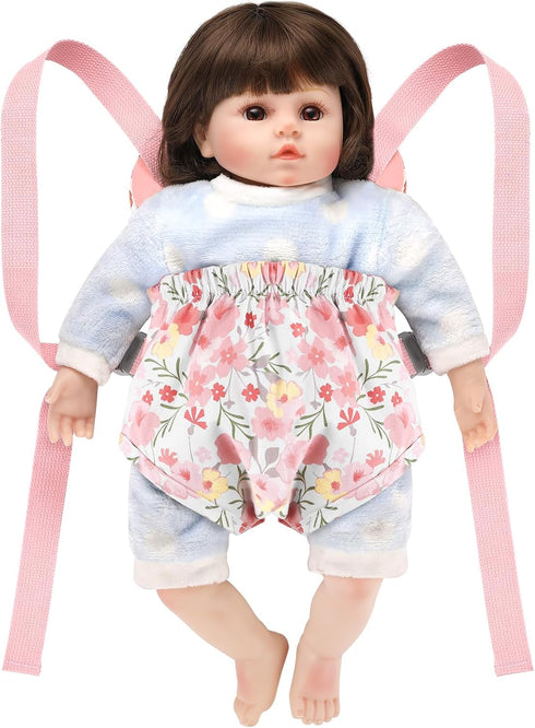 GAGAKU Baby Doll Carrier for Little Girls Baby Carrier for Dolls Reborn Baby Doll Carrier Toddlers 1-3 Years Old Babydoll Carrier - Pink Rose of S...