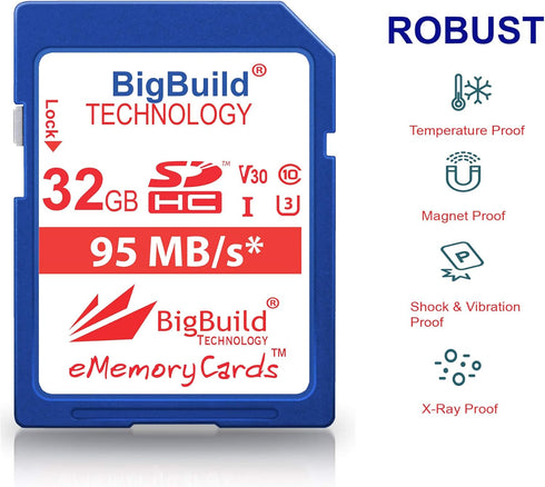 32GB UHS-I U3 95MB/s Memory Card for Kodak PIXPRO AZ and FZ Series including AZ252/421/422/527/651/652/901, FZ43/53/201 Camera...