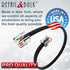 (2 Pack) 3 Inch Telephone Cord, Professional Grade Made in USA, 6P4C Male RJ11 Plugs with 50 Micron Gold Contacts, Pure Copper Wire Phone Line Cab...