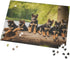 500 Piece Jigsaw Puzzles German Shepherd Puppies Lakeside Retreat Wooden Puzzles for Adults and Kids Development Toys Fun Family Games Gift for An...