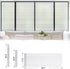 Viseeko Window Privacy Film:Stripe Frosted Glass Windows Films Non-Adhesive Blinds Vinyl for Door Cover Privacy Static Cling Home Office UV Protec...