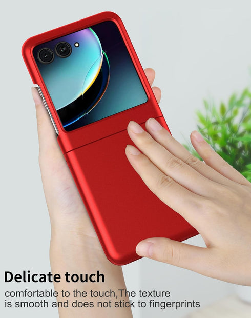 Foluu Slim Fit Case for Motorola Razr Plus 2023, with 1 Pack Soft Inner TPU Moto Razr Plus 2023 Screen Protector, 1 Pack Front Built-in Screen Pro...