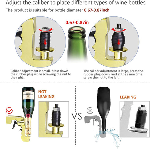 Champagne Gun Shooter,Beer Gun Shooter,Alcohol Gun Shooter Bottle Beer Squirt Gun Adjustable Dispenser Red Wine for Party Birthday Christmas...