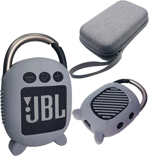Hard Carrying Case and Silicone Cover for JBL Clip 4 Portable Bluetooth Speaker, Protective Travel Case Storage for JBL Clip 4 (Hard Case+Silicone...