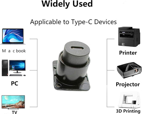 D Type Panel Mount Adapter Coupler USB Type C 3.1 Female to Female Panel Fixed Pass Through Module Extension Converter Data Transmission for Audio...
