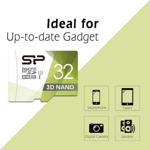 Silicon Power 32GB 3D NAND High Speed MicroSD Card with Adapter...