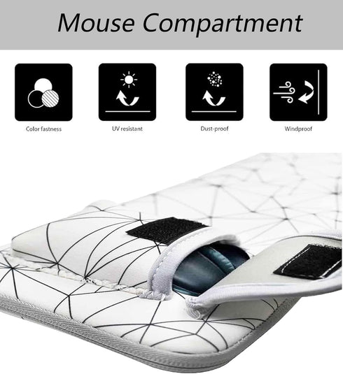Keyboard Case Neoprene Keyboard Sleeve Portable Carrying Case with Mouse Bag Suitable for Logitech MK270 Wireless Keyboard and Mouse Combo-Wireles...