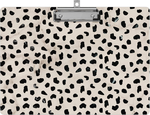 Clipboard with Designs A4 Letter Standard Size Hardboard Cute Landscape Clipboards Decorative with Low Profile Clip for Office School - Cheetah Sp...
