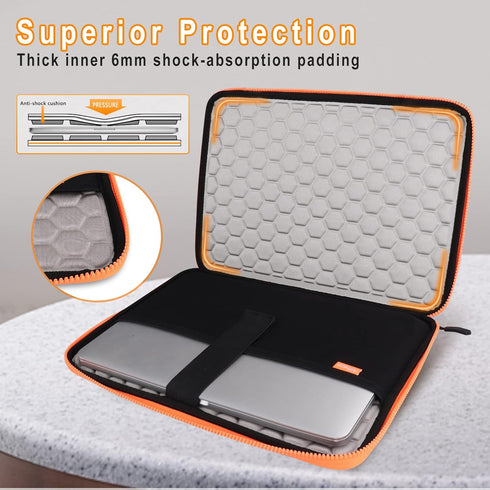 Hard Shell Case 13-13.3" Full Body Impact Protection Ultrathin Waterproof Scratch-resistant Anti-slip Super Cushioning Design, Compatible with Mac...