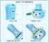 80 Patterns Bear Flashlight Projector for Kids with Educational Preschool Learning; Letters, Numbers, Animals, Birds, Vehicles, Dinosaurs, Ocean, ...