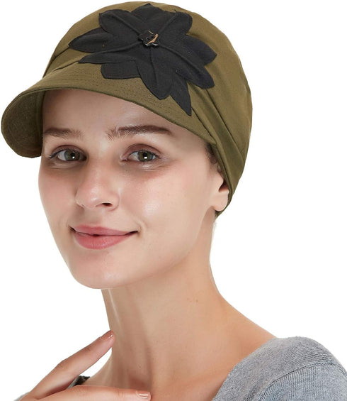 Bamboo Fashion Hat for Woman Daily Use with Brim Visor, Hats for Cancer Chemo Patients Women...