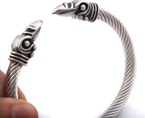 Bavipower Vikings Raven Crow Bracelet Raven Jewelry Cosplay Viking Arm Rings Bracelet for Men Women, Cool Norse Pagan Jewelry...