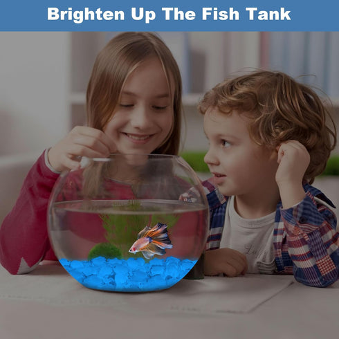 200pc White Fish Tank Rocks Aquarium Glowing Rock Glow Rocks for Fish Tank Glow in The Dark Stones Aquarium Pebbles Luminous Stones,White...