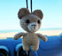 Cute Bear Crochet Handmade, Rearview Mirror Charm, Car Decor Aesthetic Pendant Car Interior Ornament for Gifts....