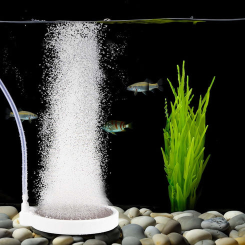 Fish Tank Air Stone, 2 Inch Nano Ultra-High Dissolved Oxygen Diffuser Bubbler, Make Super Tiny Bubbles for 2-30 Gall0n Hydroponics and Aquarium Fi...