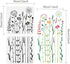 BENECREAT 2Pcs Wildflower Stencils, 12x12inch Tall Flower Weeds Tree Plants PET Painting Templates Drawing Stencils for Scrapbooking, Floor Furnit...