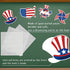 Whaline 95Pcs Patriotic Classroom Bulletin Board Decoration Kit God Bless America Bulletin Board Set Cartoon 4th of July Cutouts with Glue Points ...