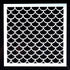 DIY Decorative Fish Scale Stencil Template for Painting on Walls Furniture Crafts (15 by 15 cm)...