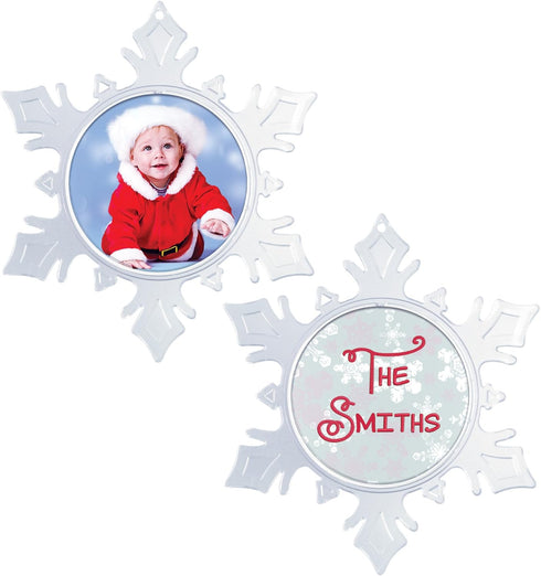 Make Your Own Acrylic Craft Photo Snowflake Ornaments - Pack of 12...