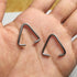 150pcs Triangle Open Jump Rings, 15mm Iron Pinch Clip Bail Hang Drops, Pinch Bails Connectors for Decoration Jewelry Findings DIY Craft Accessorie...