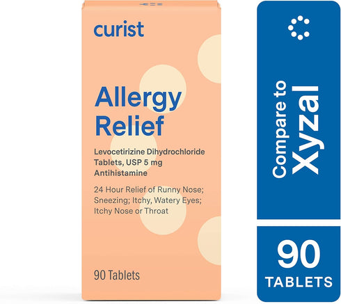 Curist - Generic Xyzal Levocetirizine 5 mg - (90 Tablets) - Allergy Pills, 24 Hour Allergy Relief - Allergy Medicine...