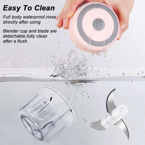 Electric Garlic Chopper, 250ML Food Chopper USB, Mini Vegetable Chopper, Garlic Mincer, Onion Chopper, Portable Small Food Processor for Garlic, G...