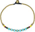 AeraVida Tribal Round Simulated Blue Turquoise Brass Beads Link Charm Anklet...