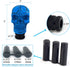 Skull MT Car Stick Shifter Handle, Gear Shift Knob Small Teeth Devil Skeleton Style Fit Most Manual Automatic Transmissions, Blue Pattern...