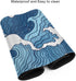 Japanese Blue and White Wave Gaming Mouse Pad XL, Non Slip Rubber Base Mousepad, Stitched Edges Desk Pad, Extended Large Mice Pad,31.5 X 11.8 Inch...