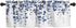 Lush Decor Weeping Flowers Navy and Blue Valance Curtain for Windows, 18" x 52", Navy & Blue...