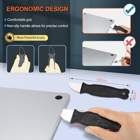 Plastic Pry Tool,Metal Spudger Opening Picks Pry Tools,Micro Tweezers,Suction Cup,20 PC Mini Pry Bar Set Repair kit for iPhone/iPad,Laptop,Ps5,Swi...