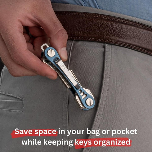 EM Premium Products Compact Key Holder - Pocket Key Organizer - 14 Keys Key Bar...