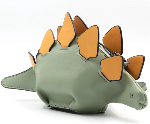 QiMing Dinosaur Shoulder Purses,PU Stegosaurus CrossBody Bag for Girl Women...