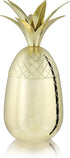 Viski Gold Pineapple Tumbler with Lid for Mai Tais, Tiki Drinks, and Craft Cocktails, Tumbler Cup, Stainless Steel with Gold Plating, 16 Oz Set of...