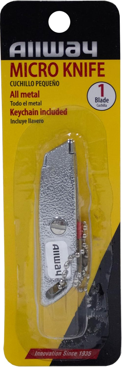 ALLWAY MK4 Chromed Die-Cast Retractable Micro Knife, 2-1/2"...
