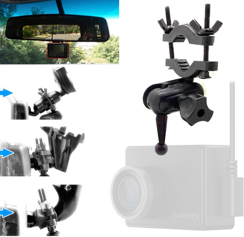 AccessoryBasics Car Rearview Mirror Mount Kit for Garmin Dash Cam Mini 2 45 46 47 55 56 57 65 66 67 Tandem/Speaker Plus Dashcam & Catalyst Driving...