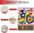 Be Kind Rainbow Love Heart Garden Flag Double Sided, LGBTQ Gay Lesbian Decorative Yard Outdoor Home Pride Month Small Decor, LGBT Bisexual Pansexu...