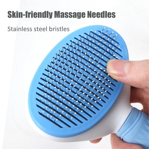 Dog Brush Cat Brush with Massage Particles, Cat Brush with Release Button Easy to Remove Loose Undercoat, Pet Grooming Brush Tool Suitable for Pet...