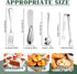 Cheese Butter Spreader Knives Set 16 Pieces Stainless Steel Multipurpose Butter Knives Cheese Slicer Mini Serving Tongs Forks and Spoons for Butte...