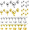 240 Pcs Ball Post Earring Studs with 3 Size Round Ball Earring Posts and 2 Size Butterfly Earring Backs, for Jewelry DIY Earring Making...