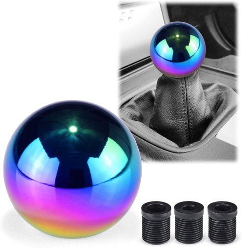 Neo Chrome Shifter Ball Chrome Shift Knob Round Weighted Manual Gear JDM Aluminum...