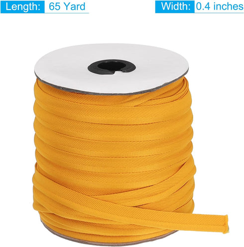 MECCANIXITY Piping Cord Trim 65 Yards 1/2 Inch Piping Tape for Sewing DIY Crafting Fabric Edge Trim Yellow...